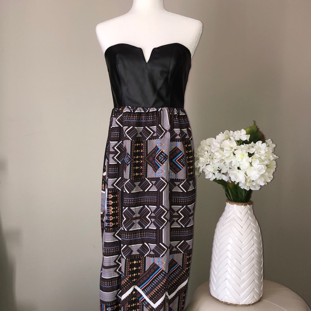 🌷3/$20! ~ Ladakh leather bodice maxi dress